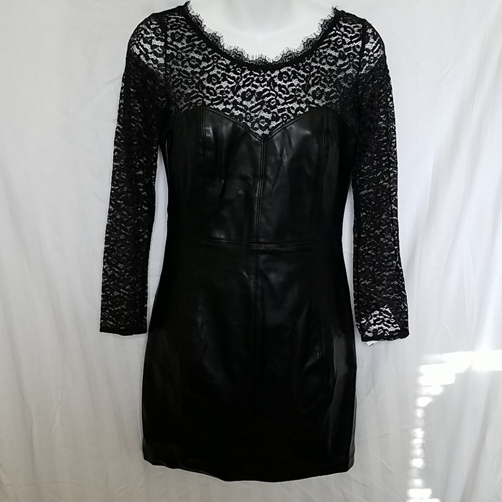 Free People Black Lace Mini Dress